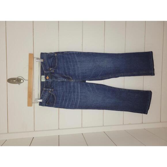 J Crew "Billie" 28 PETITE blue denim demi boot crop jeans - Picture 1 of 6